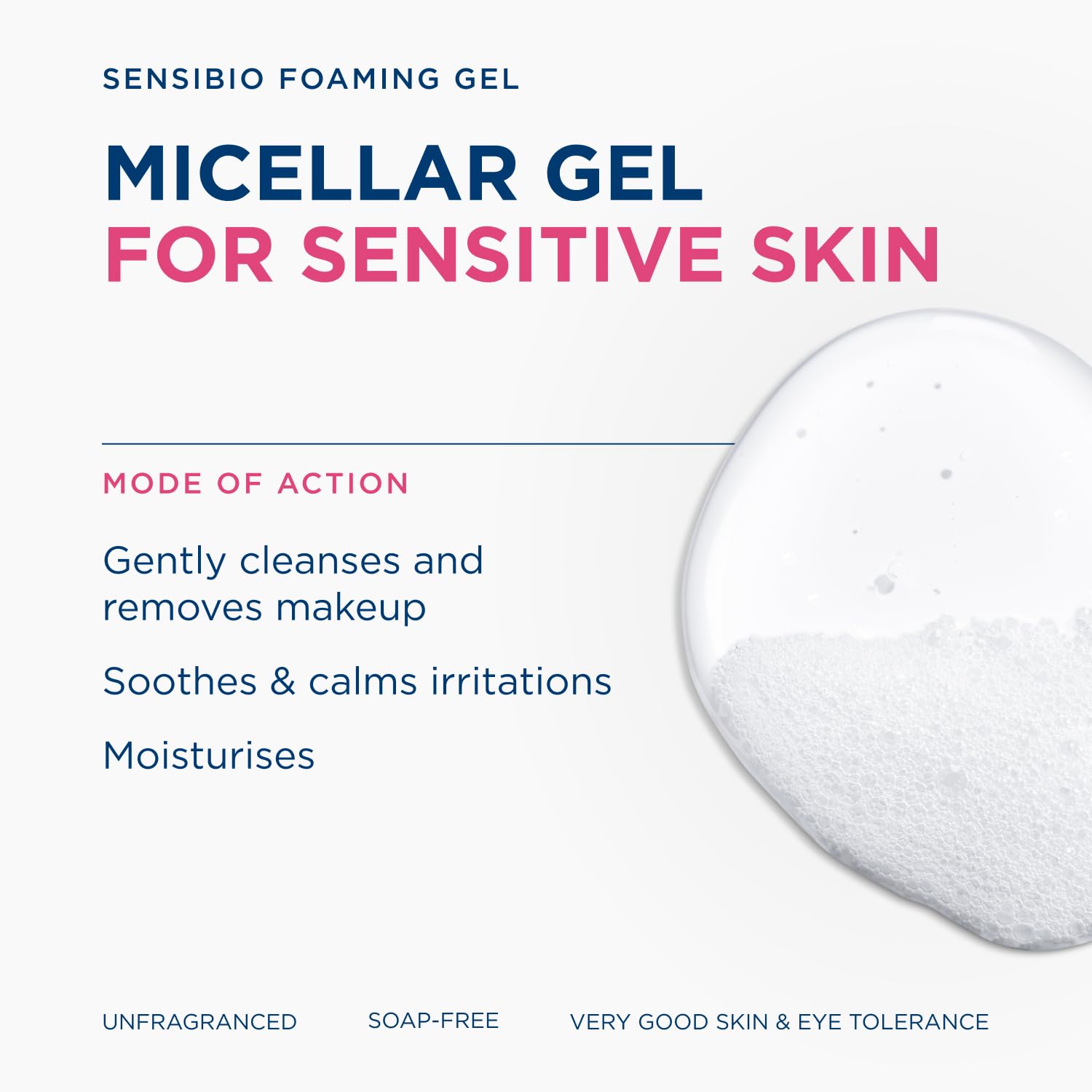fragrance-free and sulfate-free formulation safe for sensitive and acne-prone skin