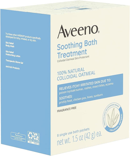 Aveeno Natural Colloidal Oatmeal Bath Soak – Nightly Eczema & Itch Relief Ritual for Sensitive Skin