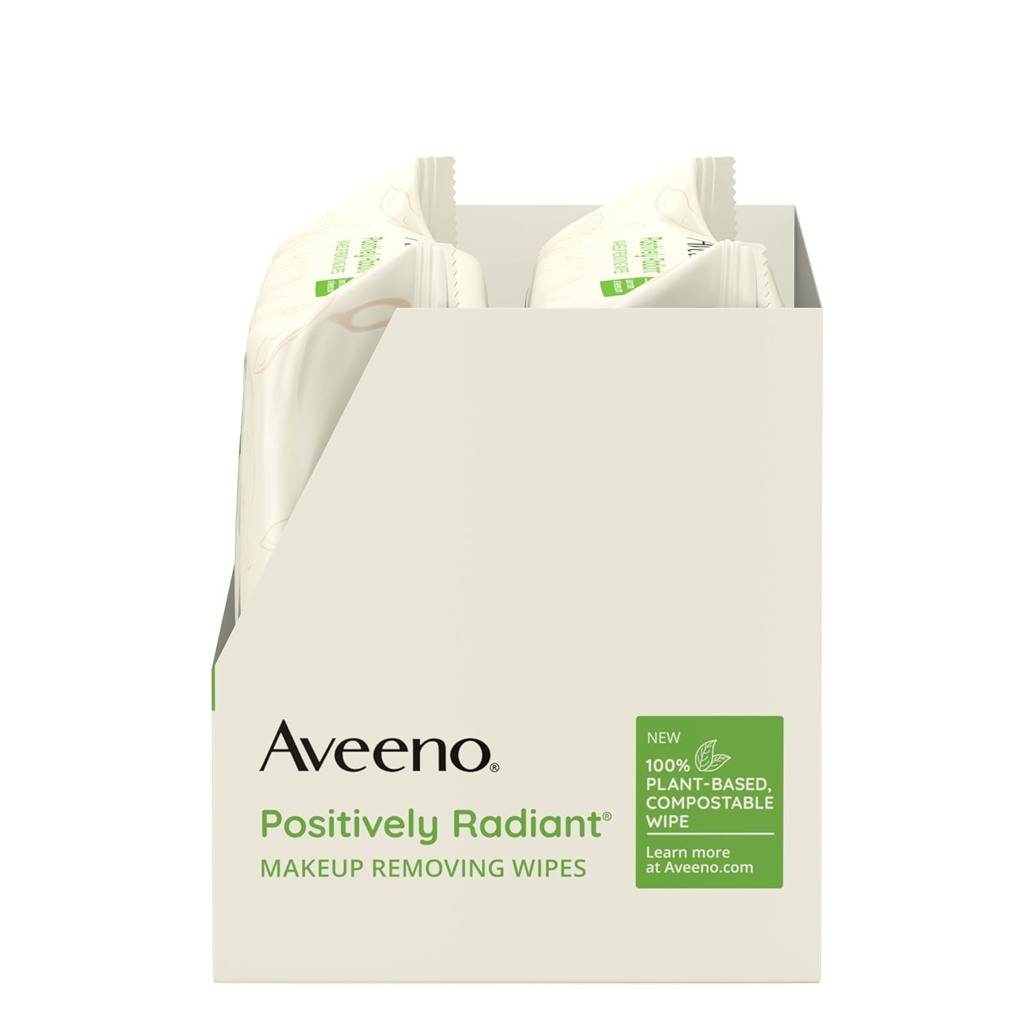 Aveeno Positively Radiant Makeup Remover Wipes – Gentle Nightly Skincare Ritual for Sensitive Skin