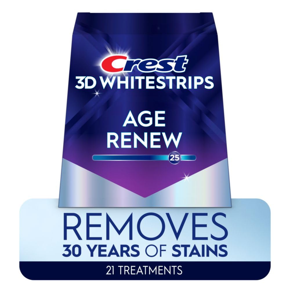 Crest 3D Whitestrips Age Renew – Daily Self-Care Whitening for Your Evening Wind-Down Routine