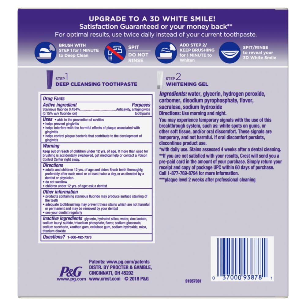 Crest 3D White Brilliance Two-Step Whitening Kit – Your Daily Smile Ritual for a Brighter, Healthier Mouth