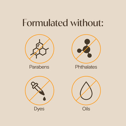 clear-drying, no white cast, lightweight texture suitable for face and body