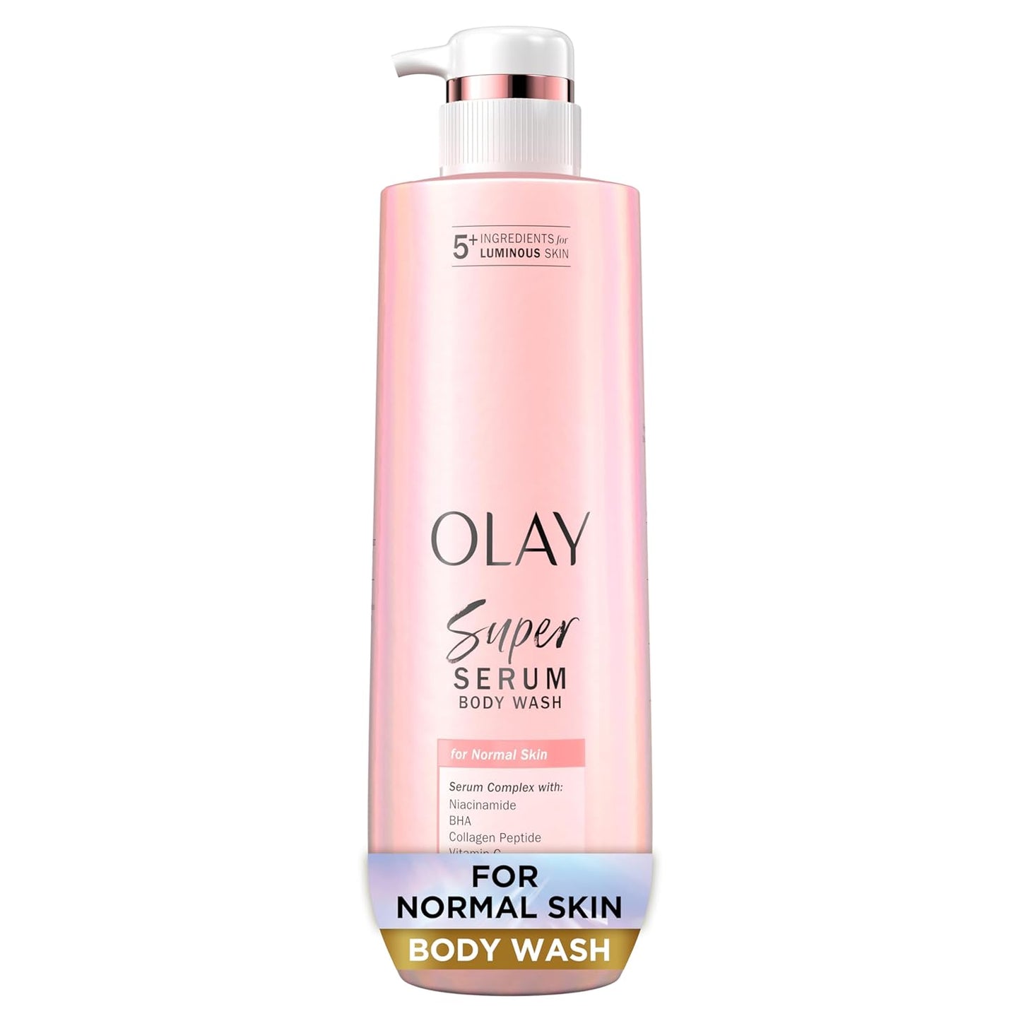5+ ingredient super serum complex: niacinamide, bha, collagen peptide, vitamin c, vitamin e