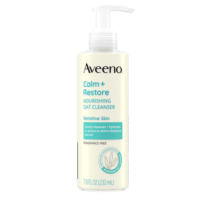 nourishing colloidal oat and calming feverfew active botanicals to soothe and restore skin barrier