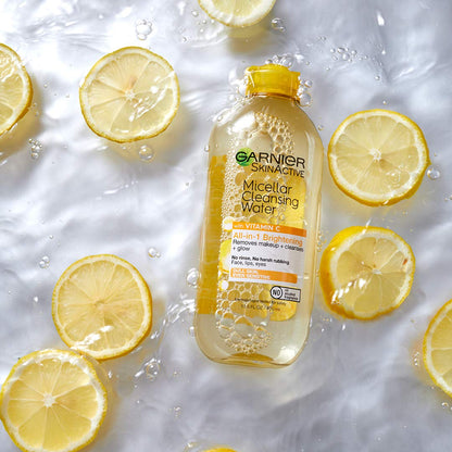 Garnier Micellar Water with Vitamin C – Nighttime Ritual Cleanser for Radiant, Relaxed Skin