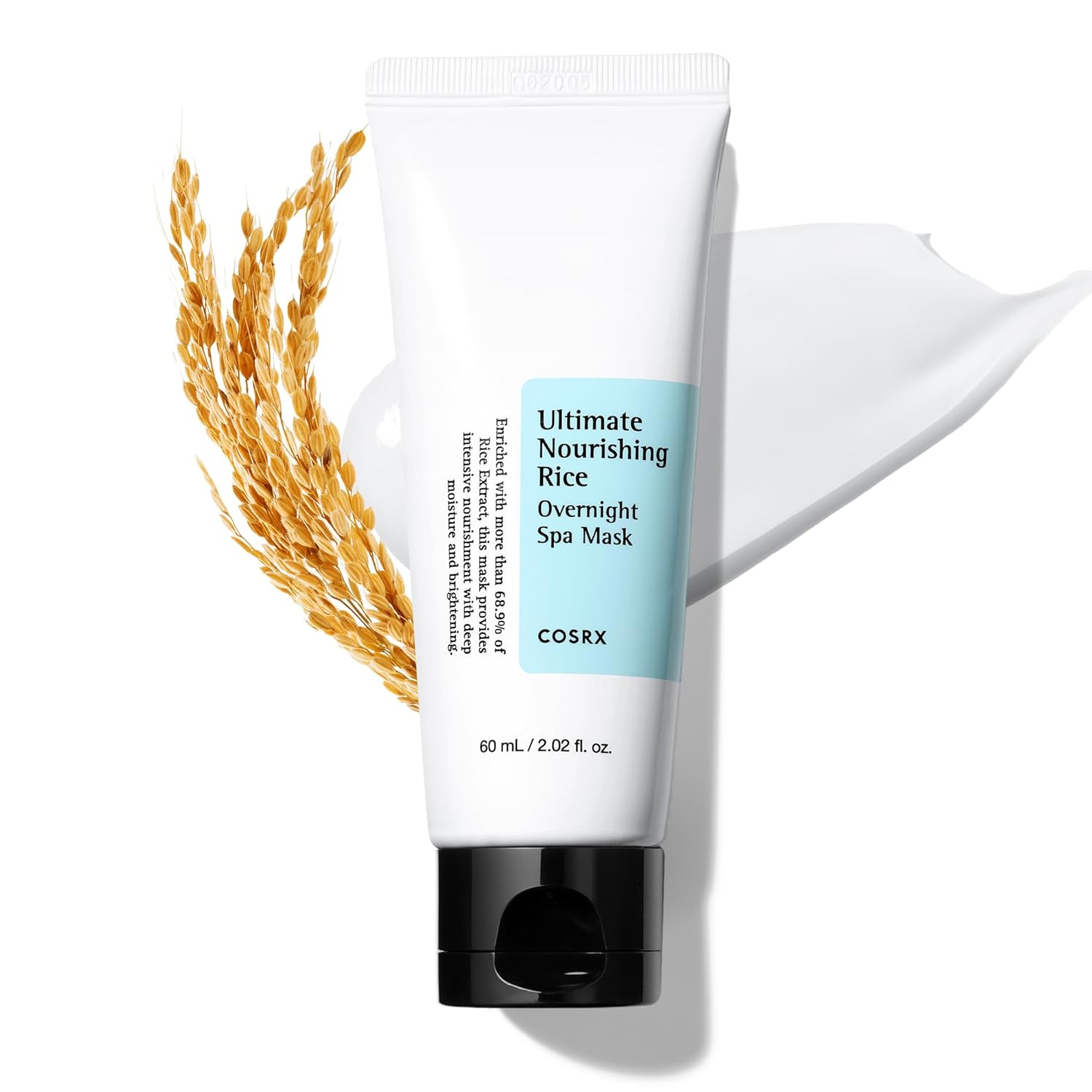 68% rice extract as the primary soothing and hydrating active