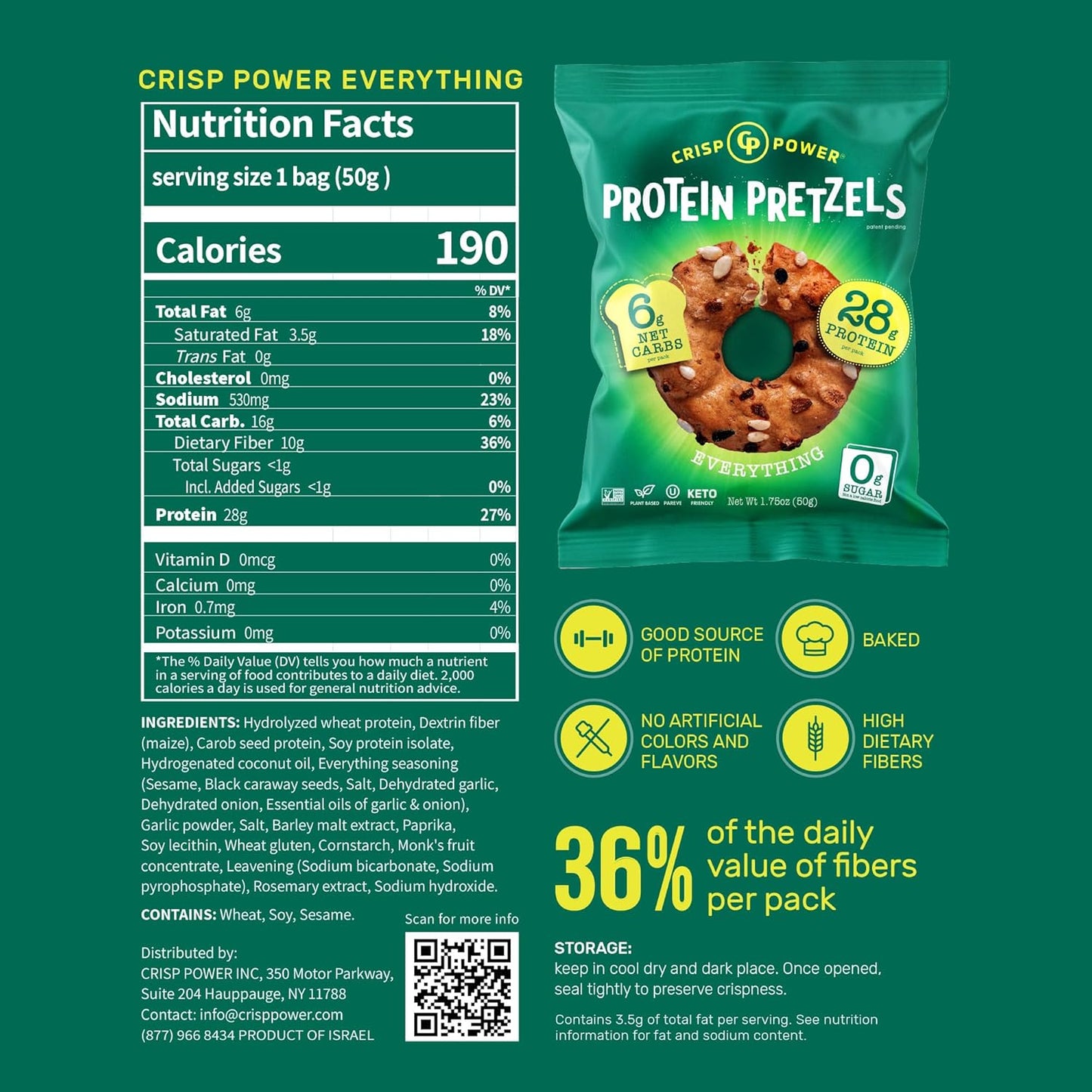 6g net carbs and no added sugar (monk fruit sweetened)