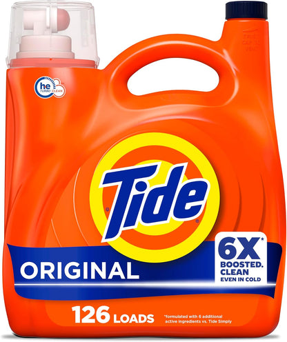 6x boosted clean formula with 4 additional cleaning actives and 2 additional freshness actives vs tide simply