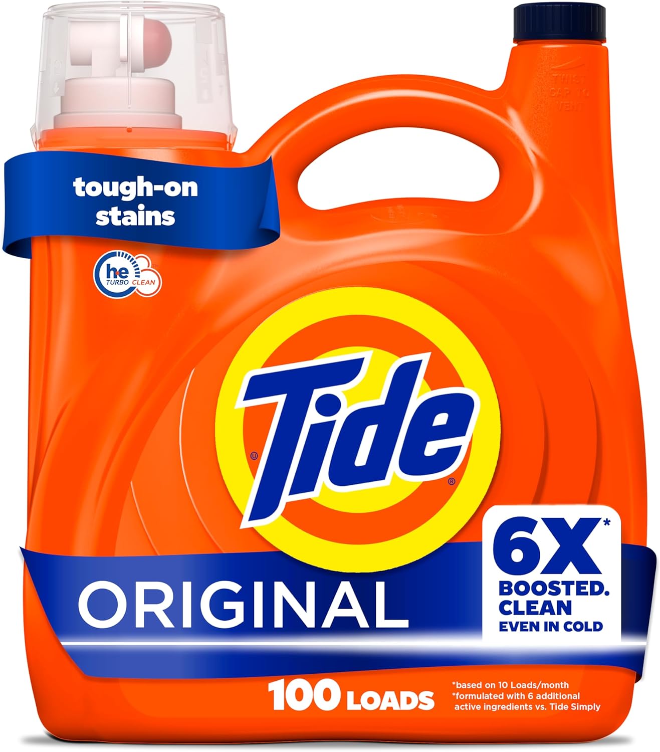 6x boosted clean formula with 4 extra cleaning and 2 extra freshness active ingredients versus tide simply
