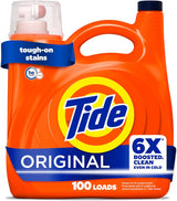 Tide Liquid Laundry Detergent Original Scent 125 fl oz Bulk Jug for Big Family Laundry Room Loads