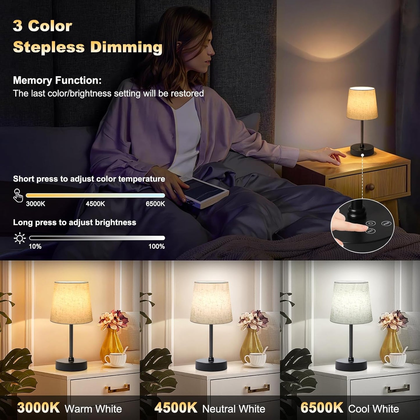 7 rgb color modes plus auto rgb cycle, also dimmable