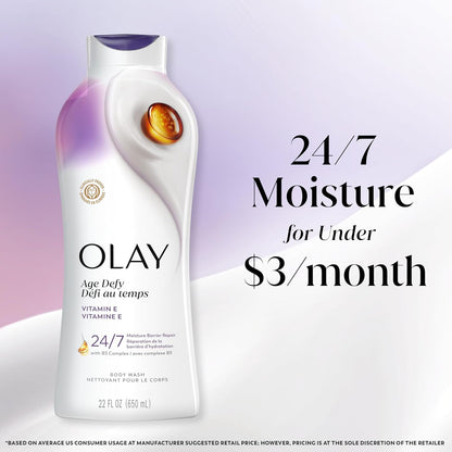 Olay Body Wash for Women – Nourishing Shower Ritual with Vitamin B3 & Hyaluronic Acid (Pack of 4)