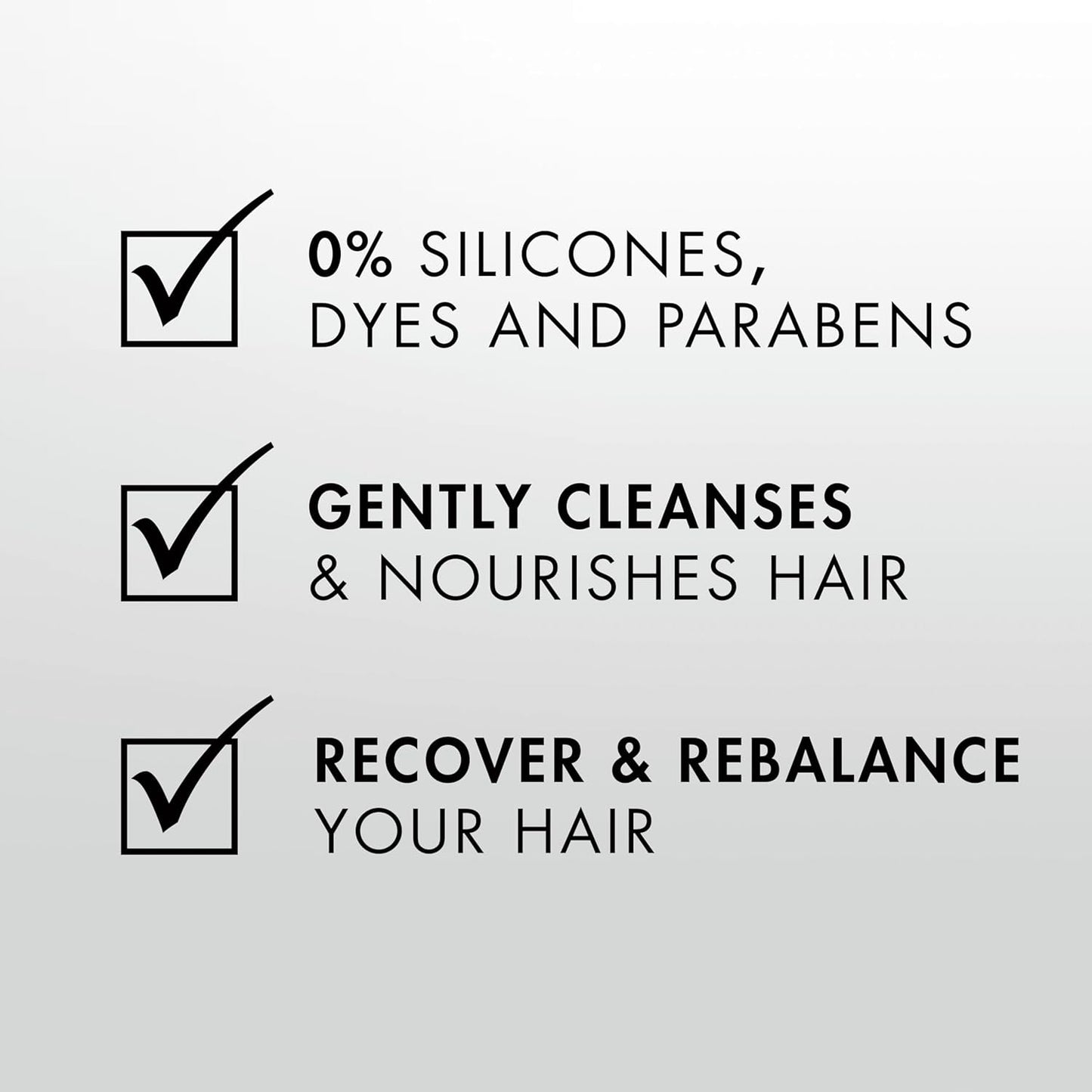 clarifying and detoxifying shampoo paired with lightweight hydrating conditioner