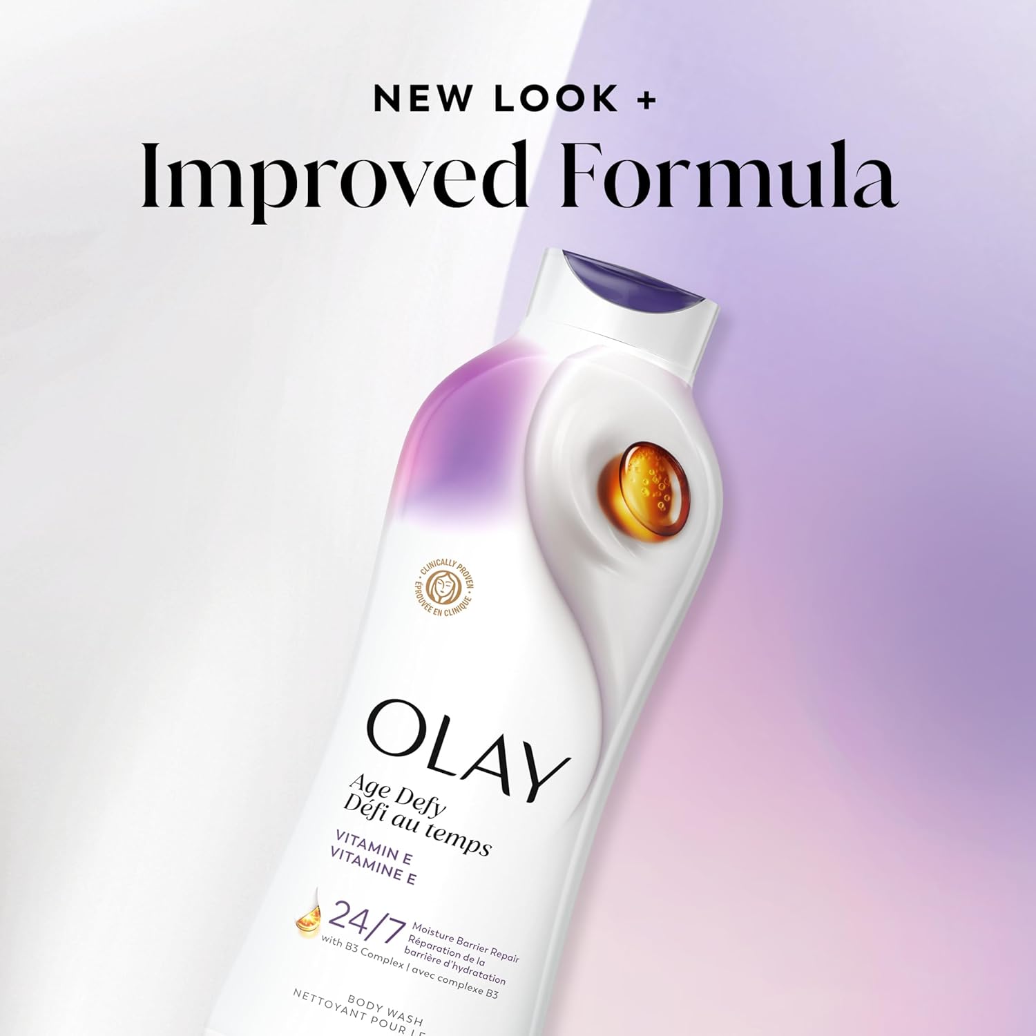 Olay Body Wash for Women – Nourishing Shower Ritual with Vitamin B3 & Hyaluronic Acid (Pack of 4)