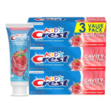 Crest Kids Cavity Protection Toothpaste – Safe Sparkle Fun Flavor for Toddlers Ages 2+, Pack of 3