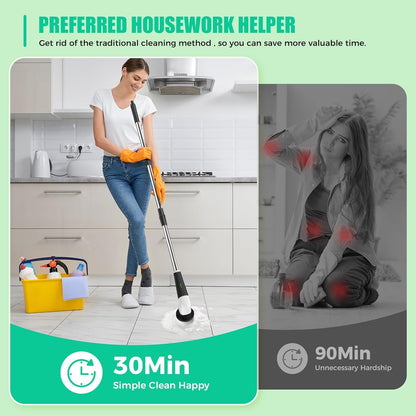 YKYI_Electric_Spin_Scrubber,_Cordless_Power_Cleaning_Brush_with_Long_Handle_|_8_Brush_Heads,_3_Handle_Lengths,_2_Speeds,_IPX7_Waterproof,_100-Minute_Runtime_for_Tubs,_Tile,_Floors,_Grout,_Glass_and_Cars