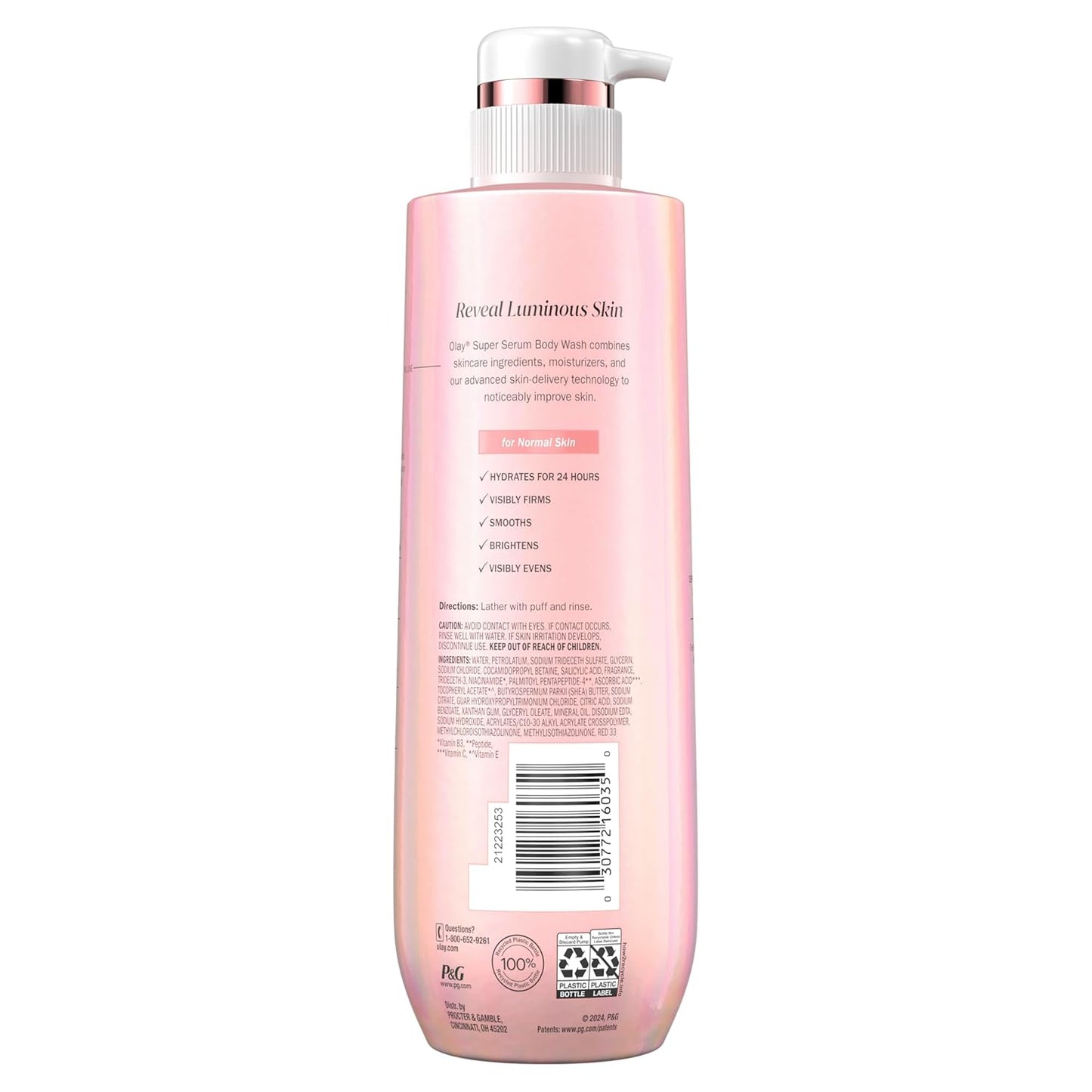 Olay Super Serum Body Wash for Evening Wind-Down Rituals, 24hr Hydration & Skin Renewal