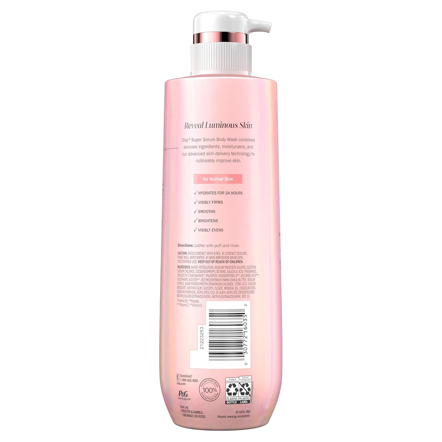 Olay Super Serum Body Wash for Evening Wind-Down Rituals, 24hr Hydration & Skin Renewal