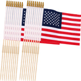 American Flag Outdoor Garden Sticks – 12x18 Inch Patriotic Yard Decorations for 4th of July, Memorial Day & Camping
