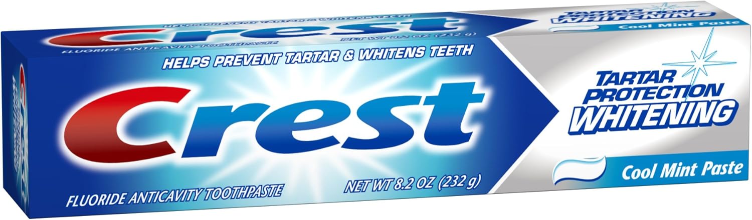 Crest Tartar Protection Whitening Toothpaste – Cool Mint Ritual for Your Evening Self-Care Routine