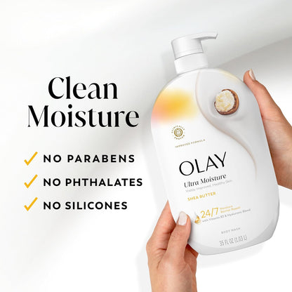 Olay Ultra Moisture Body Wash – Hydrating Shower Ritual for Daily Skin Renewal & 24/7 Softness