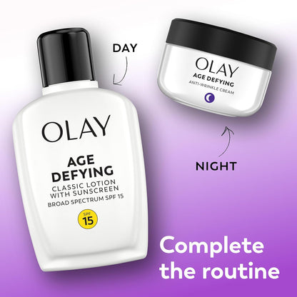 Olay Age Defying Daily Renewal Lotion with SPF 15 – Nourishing Morning Skincare Ritual
