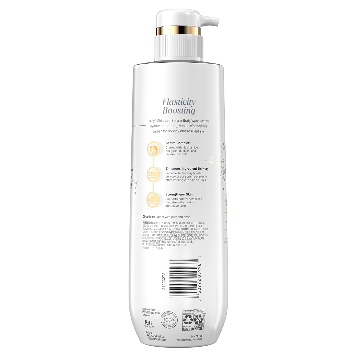 Olay Body Wash for Women – Firming Elasticity Ritual, Collagen Peptide Serum, Calming Self-Care Routine