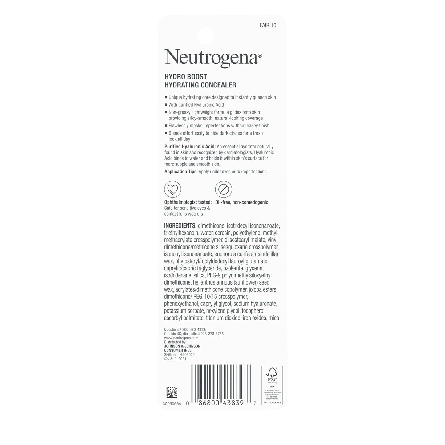 Neutrogena Hydro Boost Hydrating Concealer Stick – Nourishing Skincare Ritual for Your Morning Glow