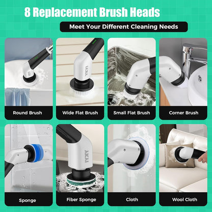 YKYI_Electric_Spin_Scrubber,_Cordless_Power_Cleaning_Brush_with_Long_Handle_|_8_Brush_Heads,_3_Handle_Lengths,_2_Speeds,_IPX7_Waterproof,_100-Minute_Runtime_for_Tubs,_Tile,_Floors,_Grout,_Glass_and_Cars