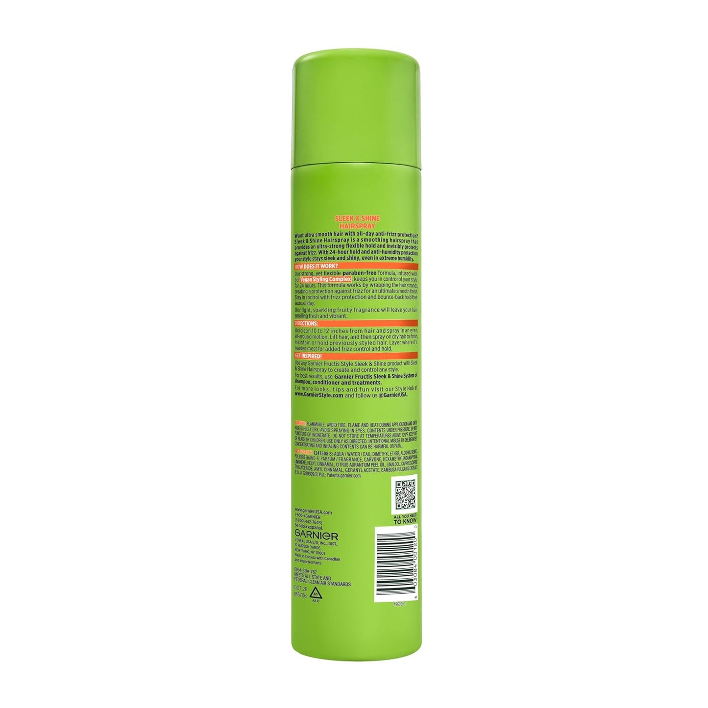 Garnier Sleek & Shine Anti-Humidity Hairspray – Calm Your Frizz, Center Your Self-Care Ritual