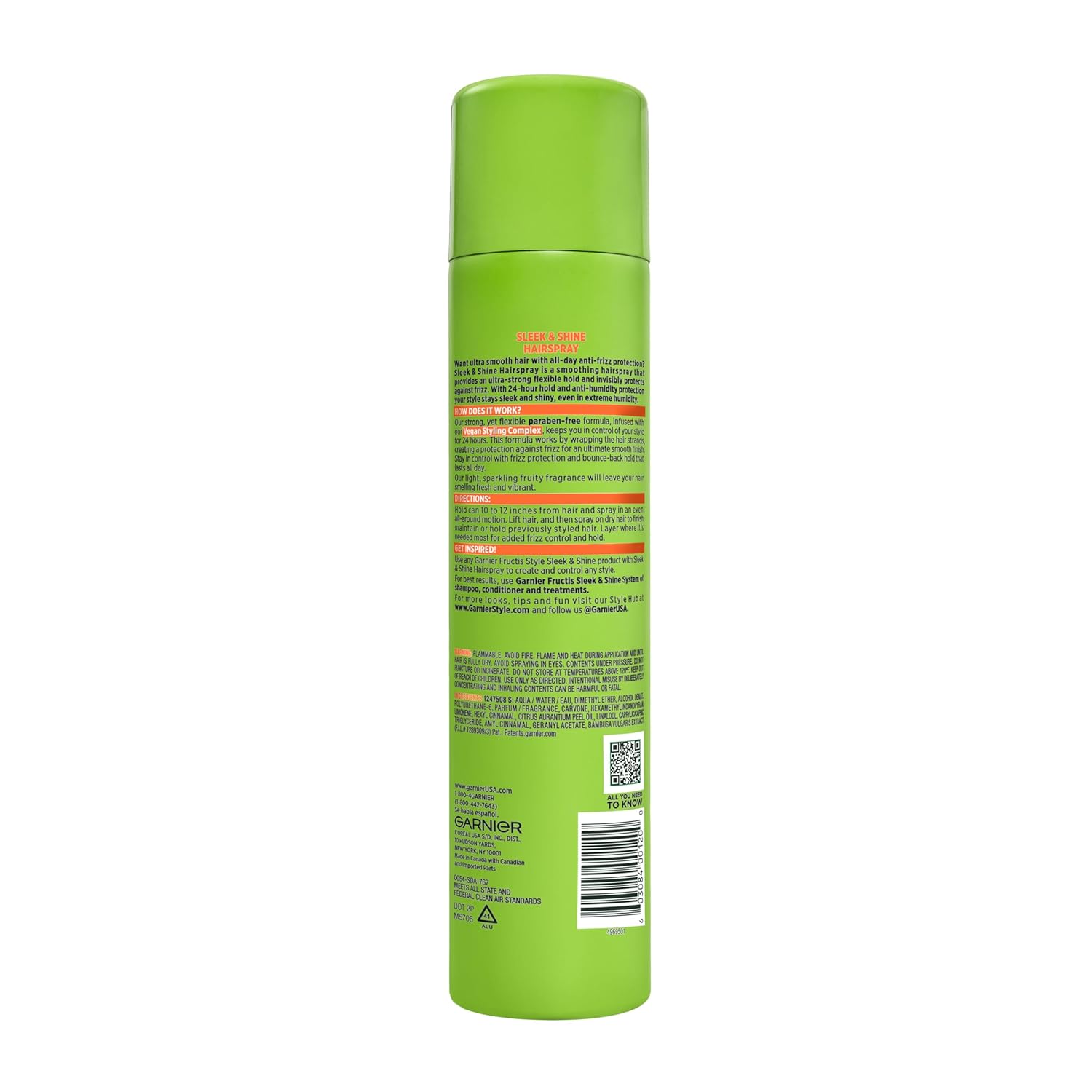 Garnier Sleek & Shine Anti-Humidity Hairspray – Calm Your Frizz, Center Your Self-Care Ritual