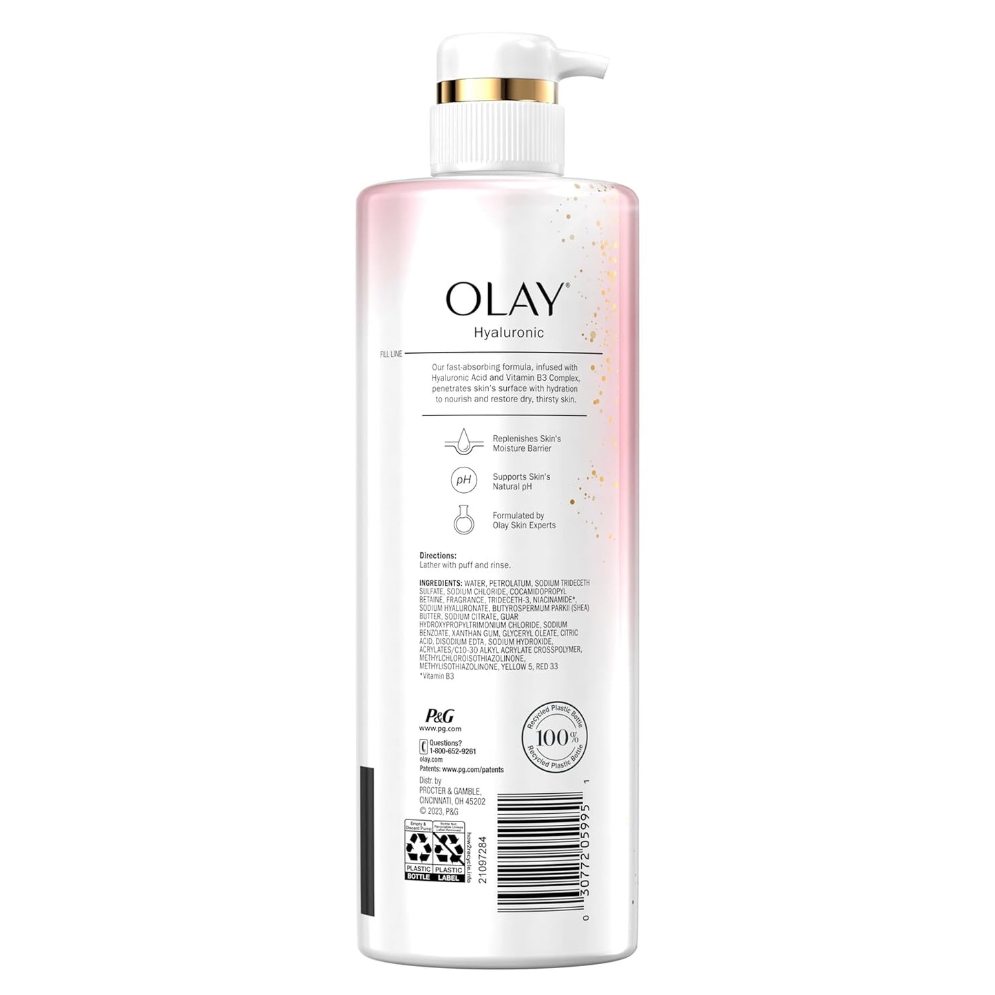Olay Hydrating Body Wash with Hyaluronic Acid – Calming Shower Ritual for Soft, Dewy Skin