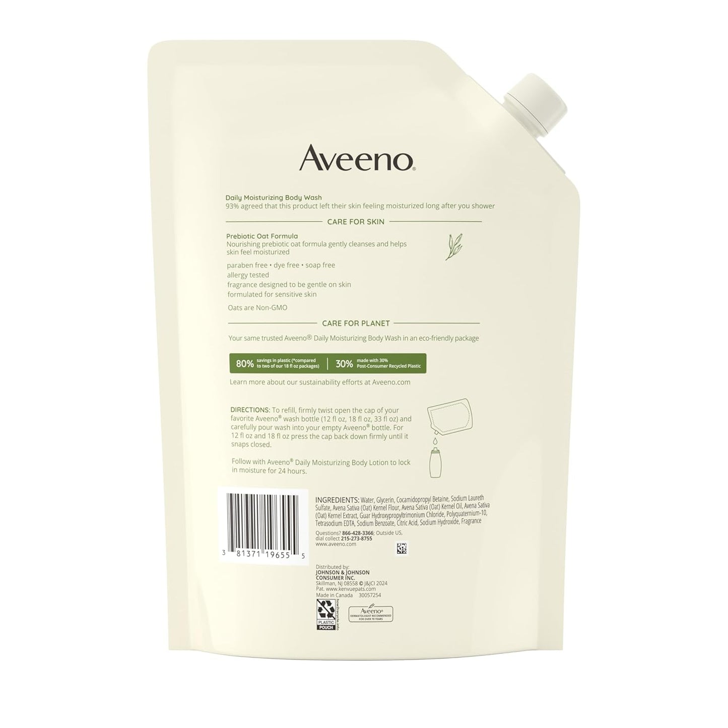 Aveeno Daily Moisturizing Body Wash – Prebiotic Oat Ritual for Calm, Nourished Skin