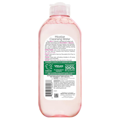 Garnier Micellar Water with Rose Water & Glycerin – Calming Nightly Skincare Ritual for Sensitive Skin