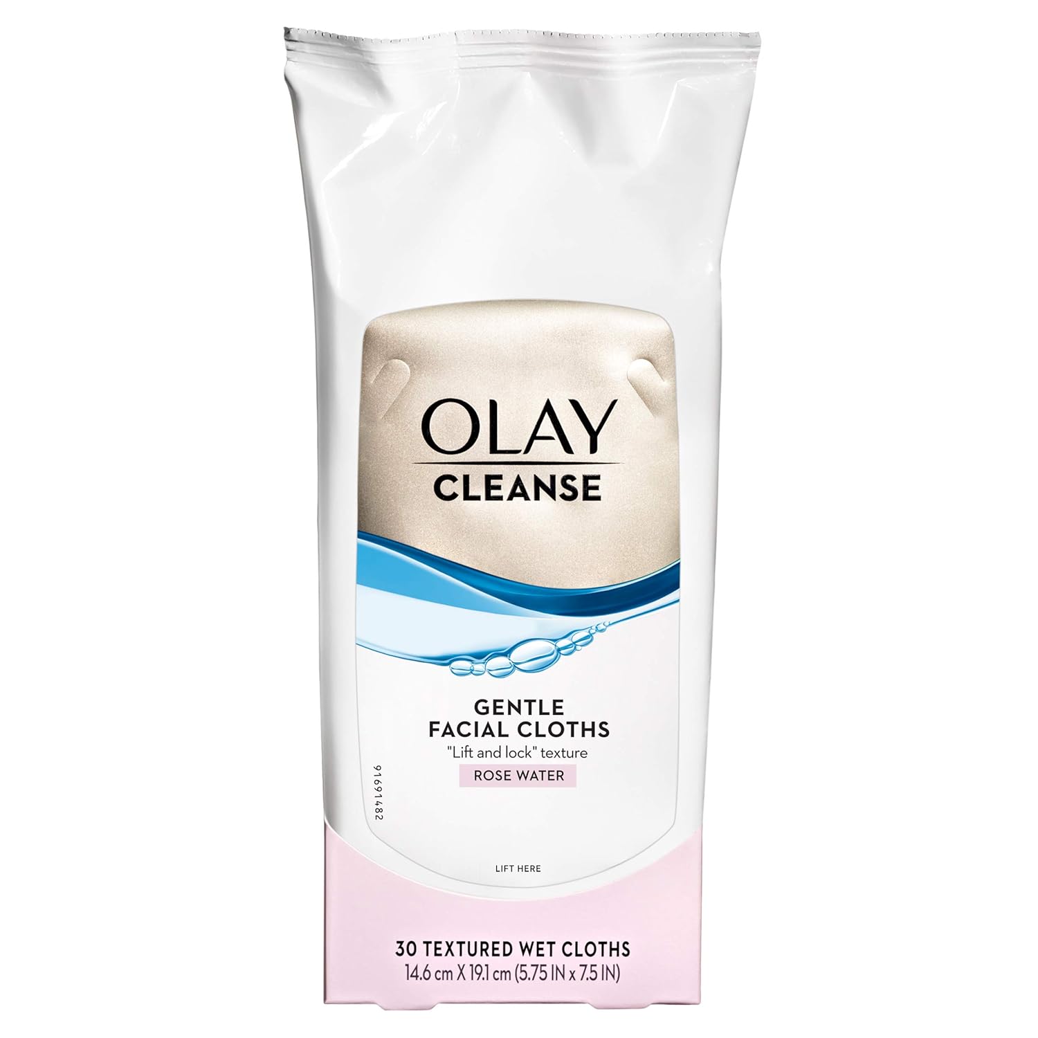 Olay Cleanse Rose Water Makeup Remover Wipes – Calming Nighttime Skincare Ritual, 25 Count