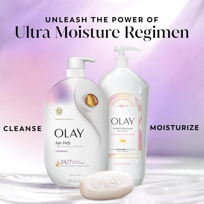 Olay Body Wash for Women – Nightly Moisture Ritual with Vitamin E & Hyaluronic Acid for Calm, Hydrated Skin