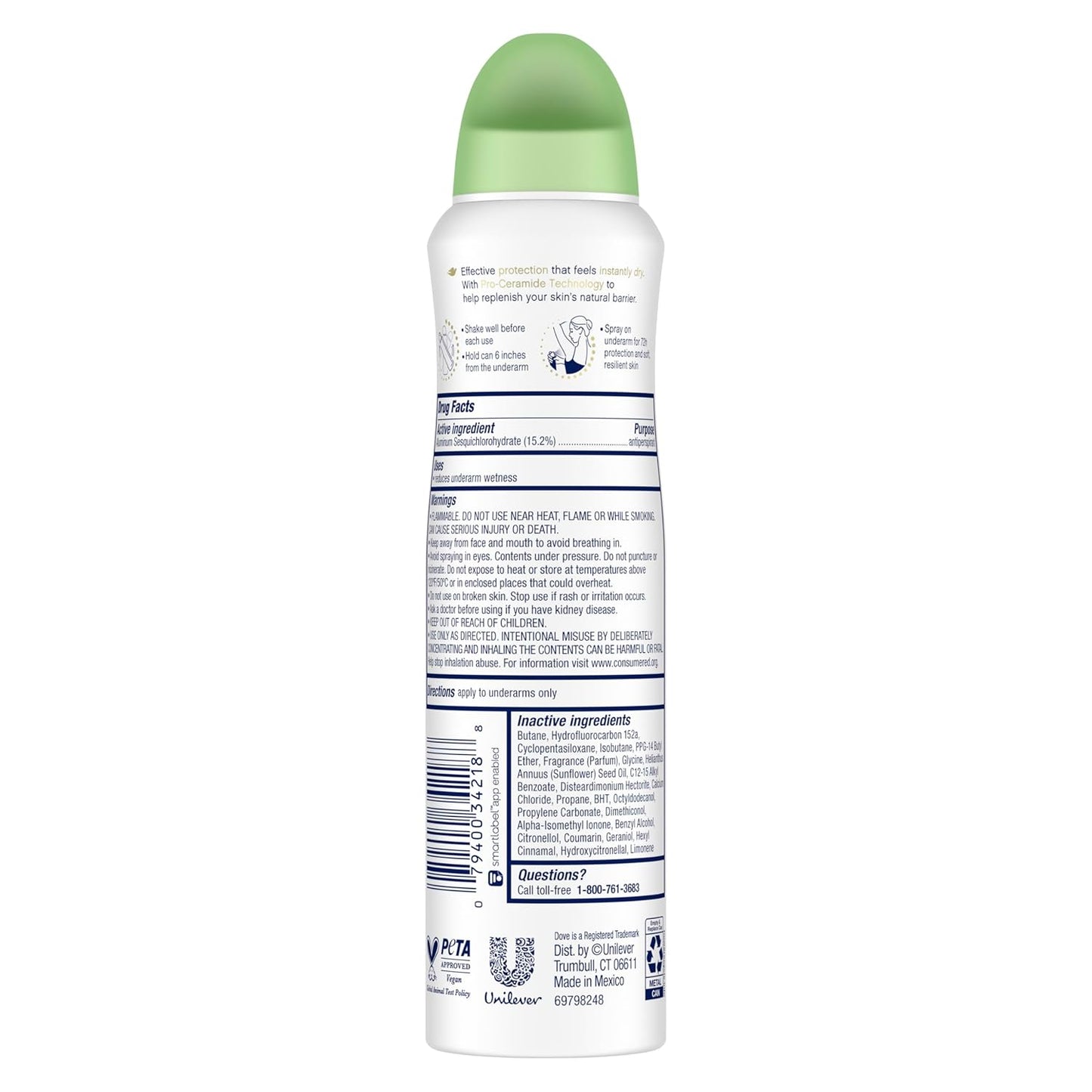 72-hour antiperspirant and odor protection claim