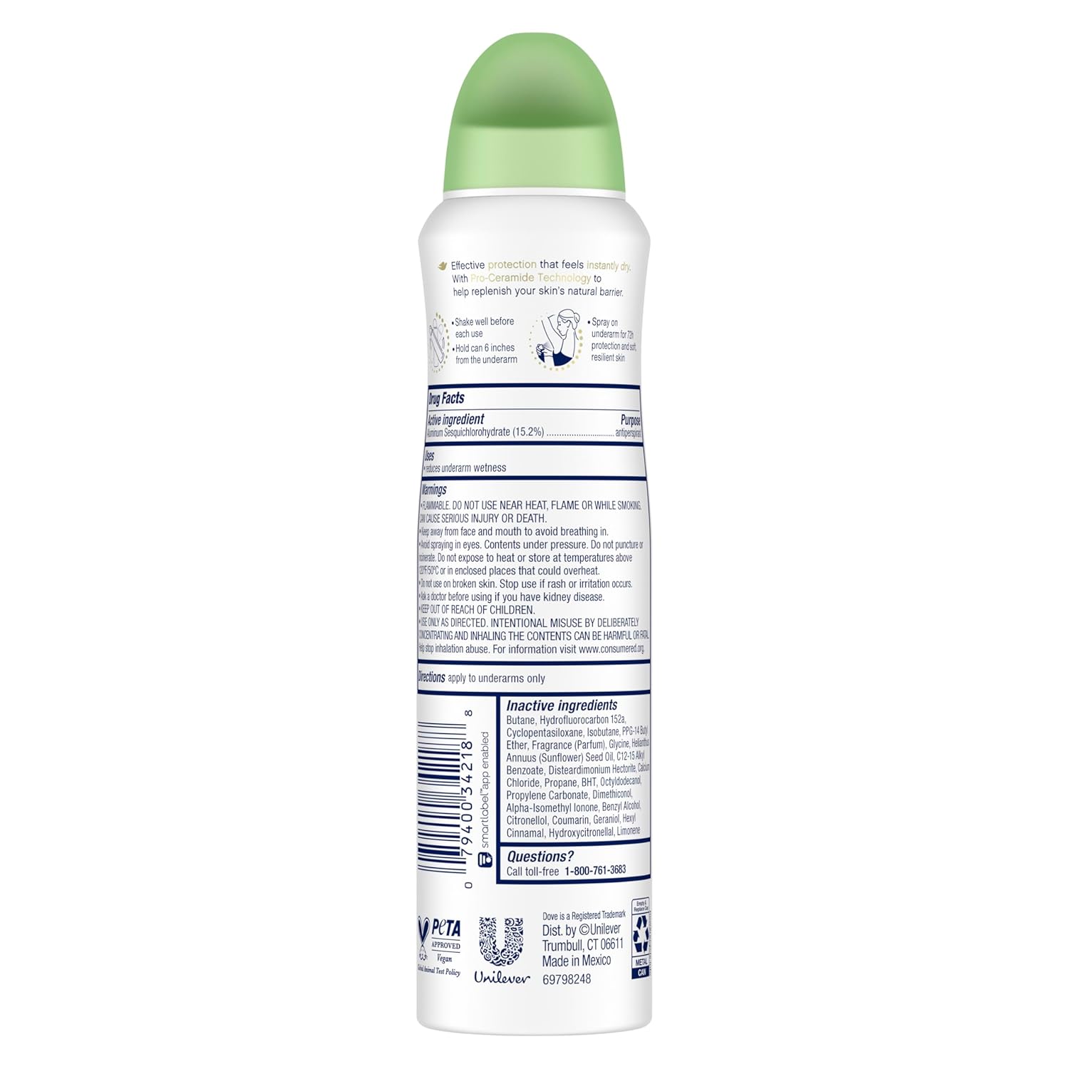 72-hour antiperspirant and odor protection claim