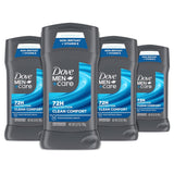 Dove Men+Care Antiperspirant Deodorant Stick Clean Comfort – Daily Self-Care Essential for Men's Sensitive Skin, 72-Hour Sweat Protection