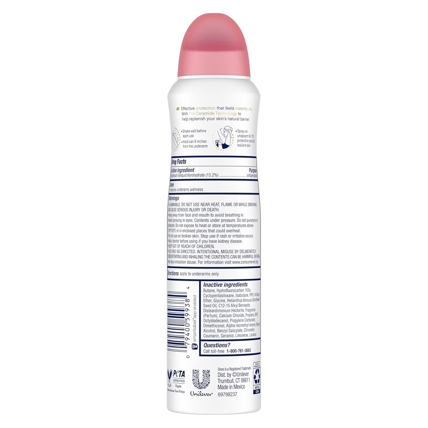 72-hour antiperspirant and odor protection (per marketing claims) with 48-hour sweat protection (per listed specs)