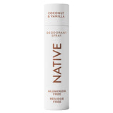 Native Deodorant & Body Spray Coconut & Vanilla, 72-Hour Aluminum-Free Deodorant for Nightly Self-Care Ritual and Wind-Down Routine
