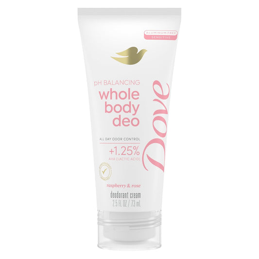 72-hour odor control cream formula with ph-balancing 1.25% lactic acid (aha)