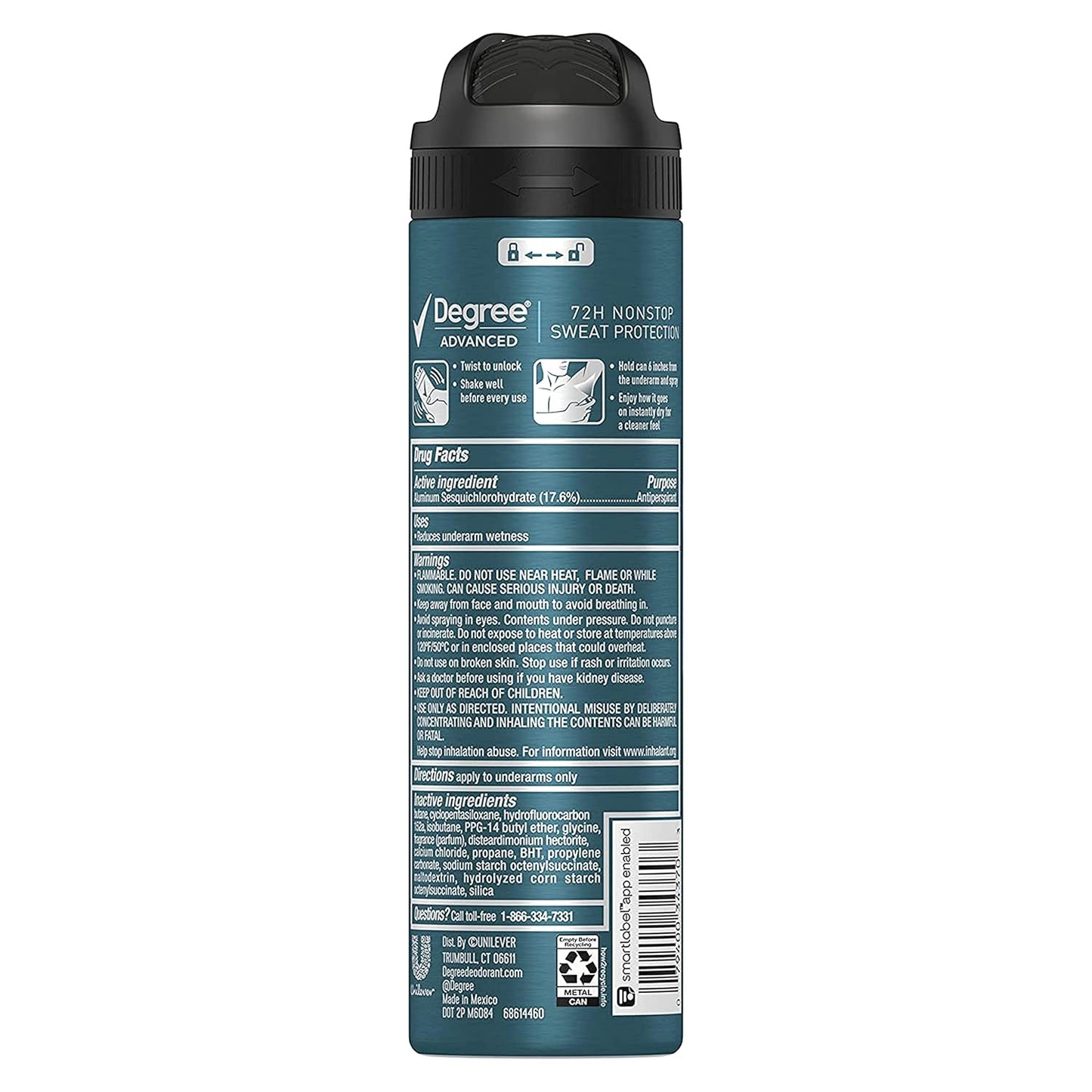 72-hour sweat and odor protection claim