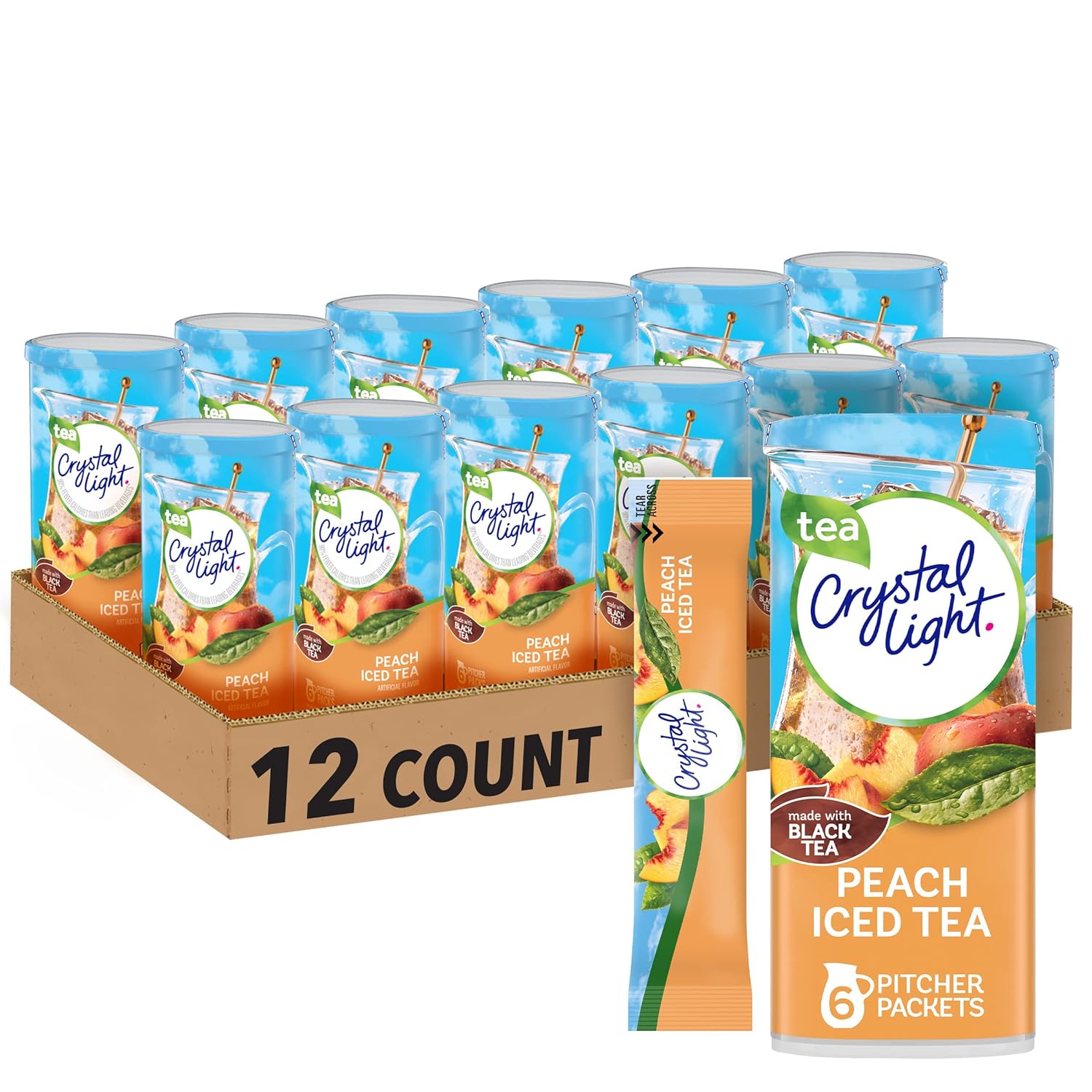 72 individual powdered pitcher packets (12 canisters of 6 packets each) for long-term stock