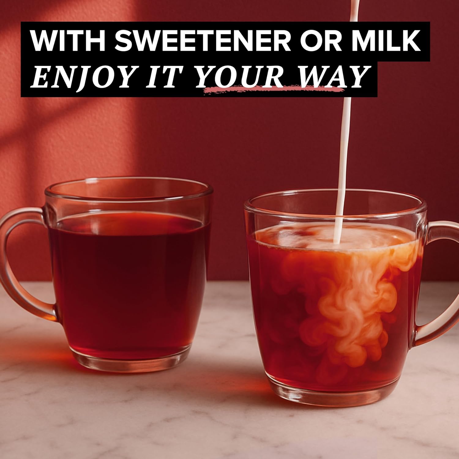75+ mg caffeine per 8 fl oz serving for high-caffeine energy