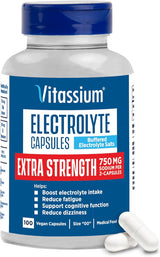Vitassium Electrolyte Capsules – 750mg Sodium for Daily POTS Symptom Management