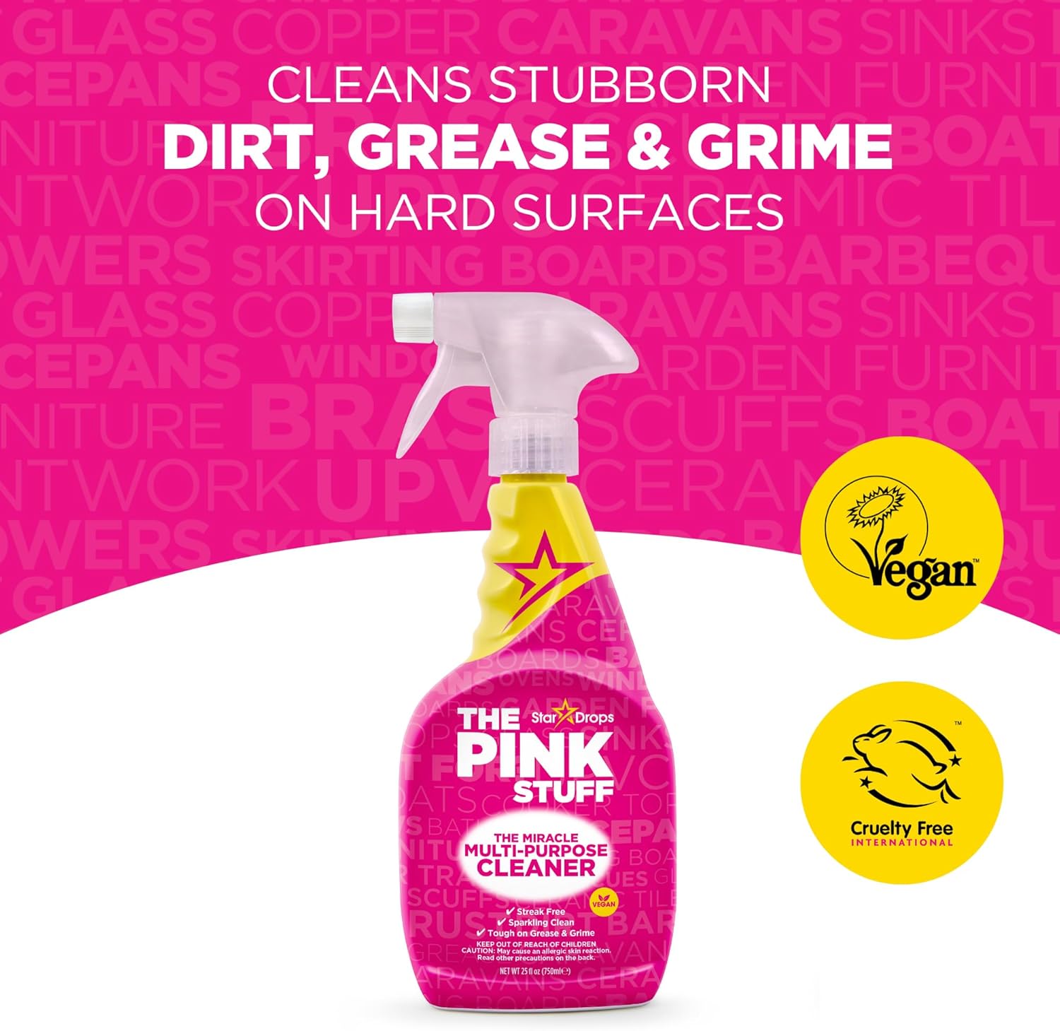 750ml bathroom foam spray formulated for limescale and soap scum
