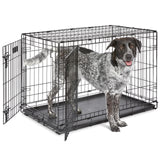 MidWest iCrate 30-Inch Heavy-Duty Wire Crate with Safety Latch, Escape-Proof Kennel for Anxious Medium-Breed Dogs
