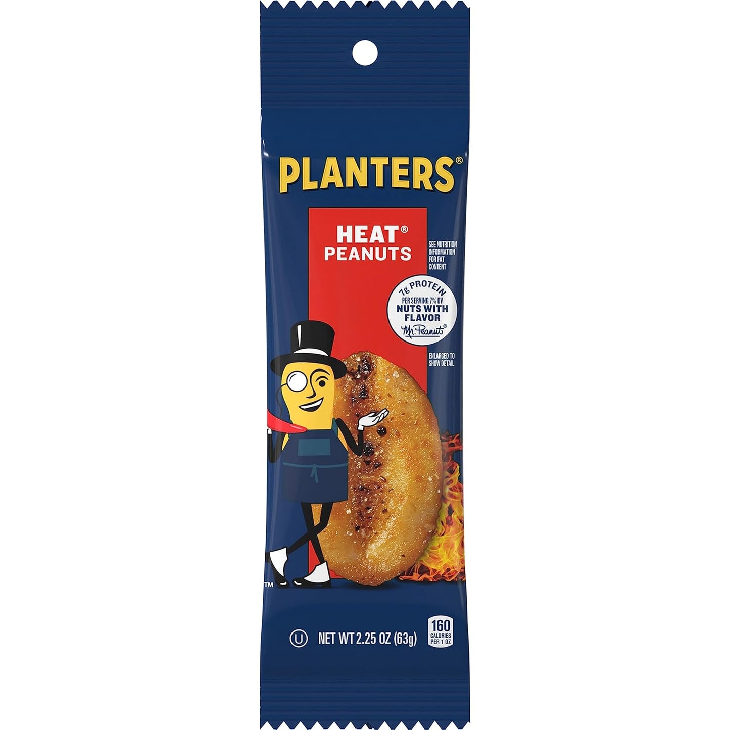 7g protein and 160 calories per serving, positioned as a protein-forward snack