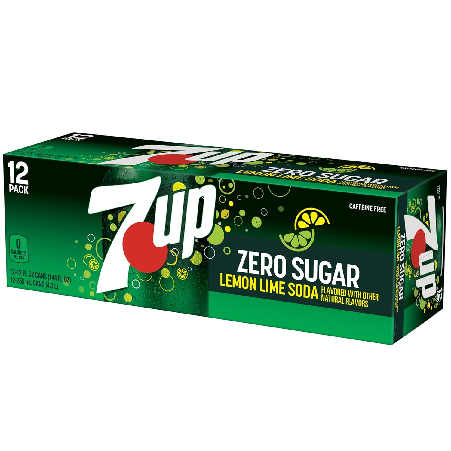 7UP Zero Sugar Soda, 12-Pack Cans – Guilt-Free Wellness Drink for Mindful Home Routines